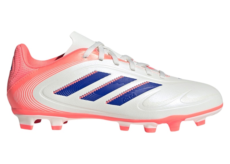 Pre-owned Adidas Originals Copa Pure 3 Club Fg/mg Coral Blaze Pack (kids) Sneakers In Off White/lucid Blue/signal Coral