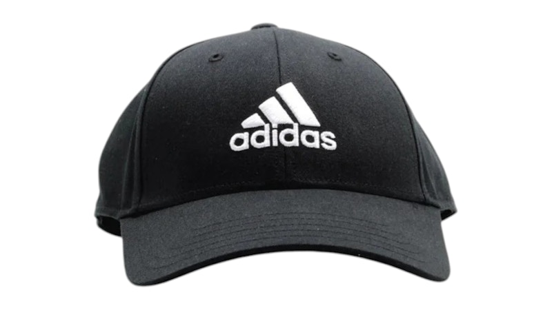 Pre-owned Adidas Originals Cotton Twill Baseball Cap In Black
