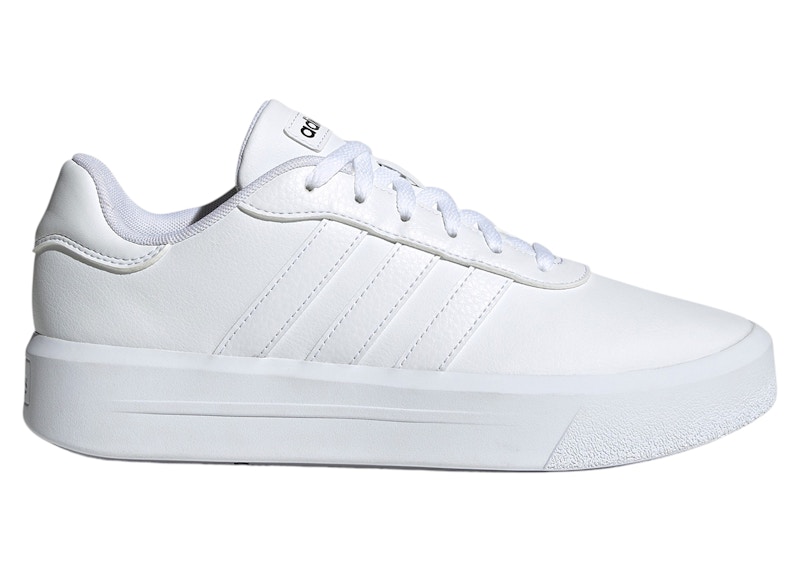 Pre-owned Adidas Originals Court Platform (women's) Sneakers In Cloud White/core Black