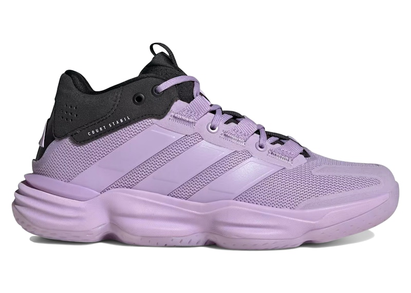 Pre-owned Adidas Originals Court Stabil Indoor Black (women's) Sneakers In Powder Plum/core Black