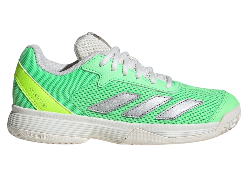 adidas Courtflash Pure Teal Silver Metallic Lucid Lemon (GS) JH5124 US