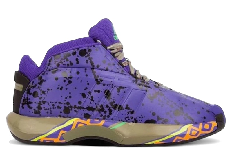 Men's Adidas Crazy 1 AllStar Sneakers in Purple/Black/Vivid Green