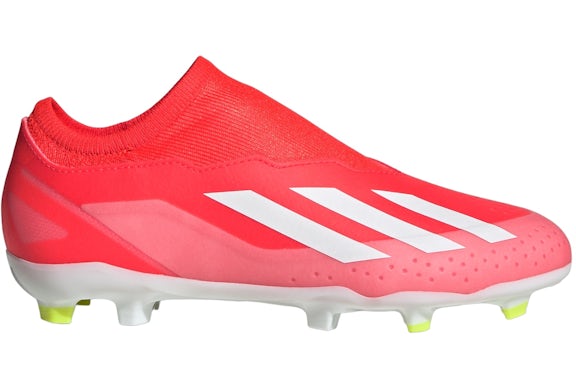 adidas Crazyfast League Laceless FG Solar Rouge Cloud Blanc Team Solar Jaune (ado)