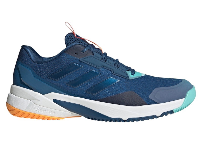 Men's Adidas Crazyflight 6 Indoor Sneakers in Dusky Blue Petrol/Flash Aqua