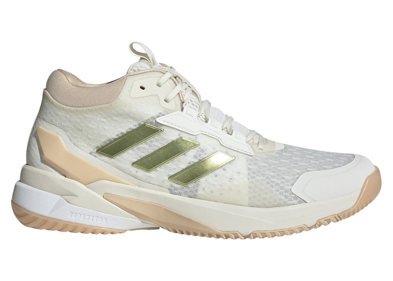 adidas Wmns Crazyflight 6 Mid Indoor 'Off White Gold Metallic' | Cream | Women's Size 8 - HQ4686
