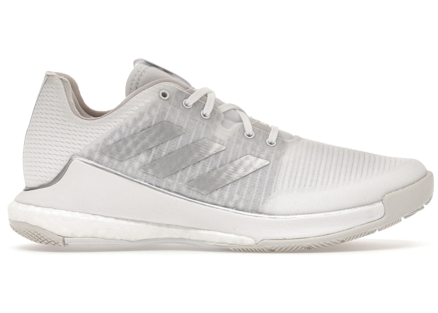 adidas Crazyflight Volleyball Cloud White Silver Metallic Grey One (Women's) - IG3970 - US adidas Crazyflight Volleyball Cloud White Silver Metallic Grey One (Women's) - IG3970 - US