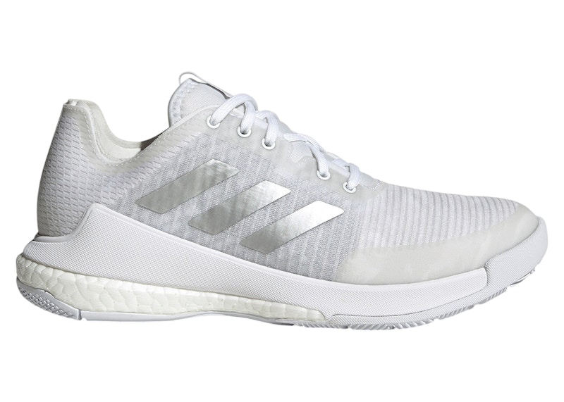 Pre-owned Adidas Originals Crazyflight Volleyball (women's) Sneakers In Cloud White/silver Metallic In Multi