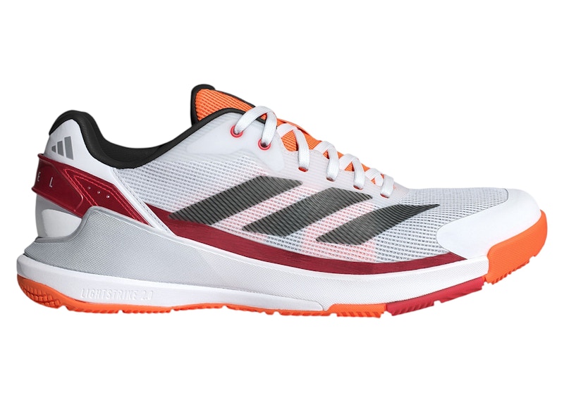 adidas Crazyquick Padel White Black Lucid Orange Men's - JR4647 - US