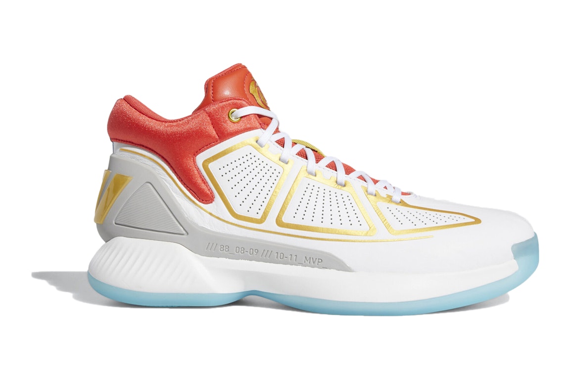 Pre-owned Adidas Originals Adidas D Rose 10 China Tour In Cloud White/gold Metallic/bright Red