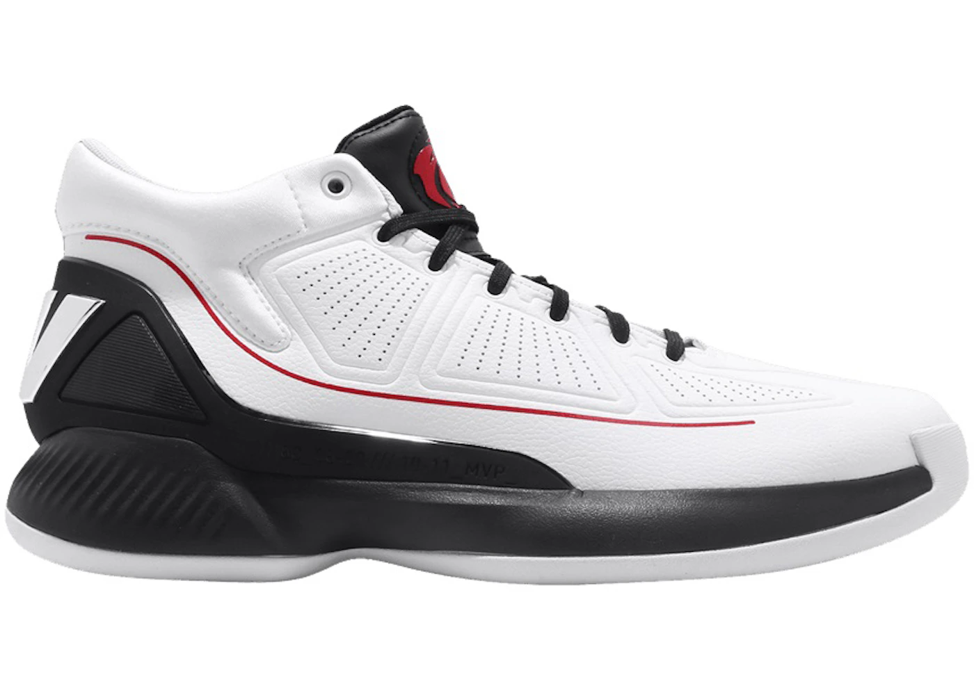 adidas D Rose 10 White Black Red Men's EH2369 US - Main Image