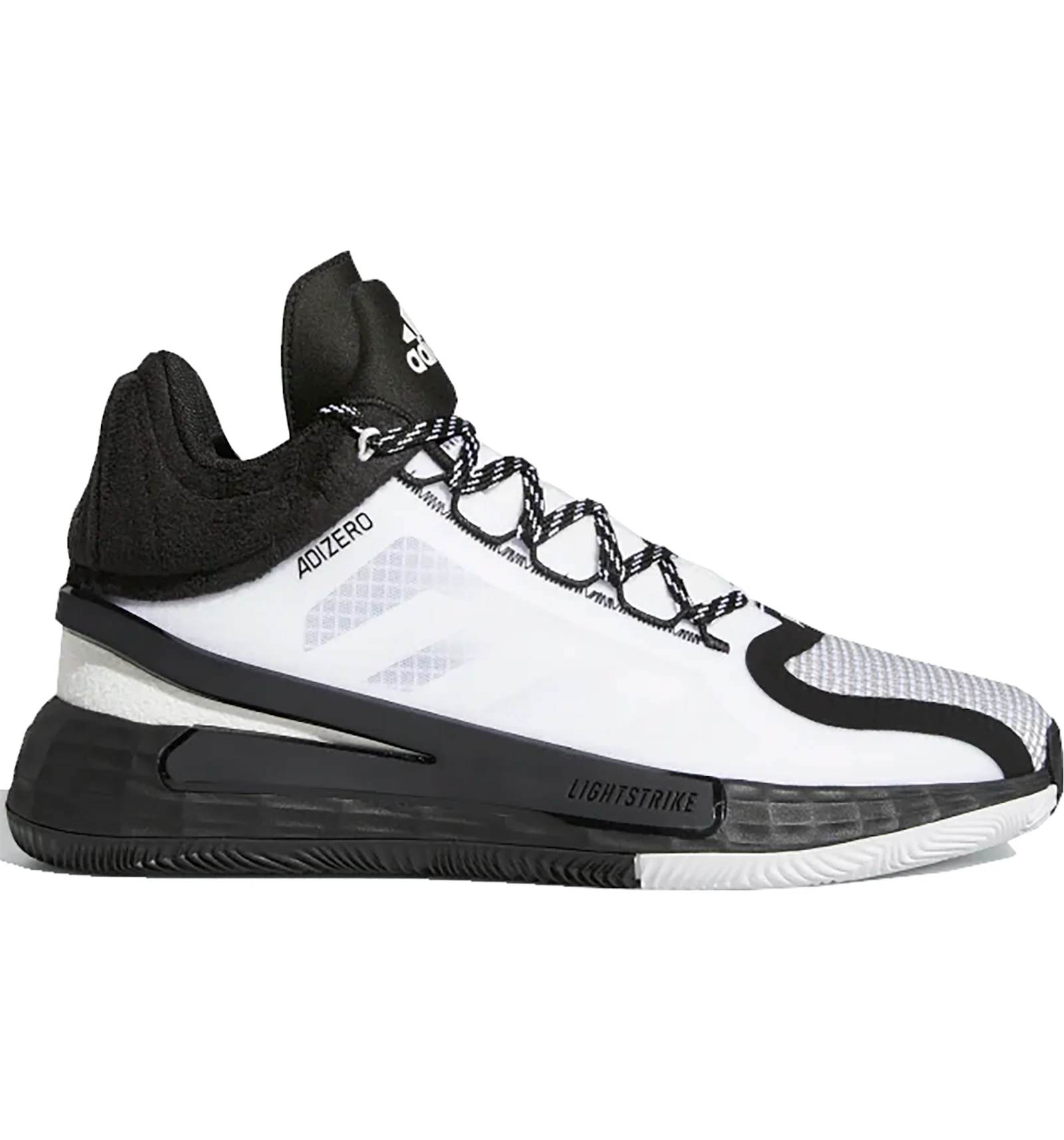 Adidas d rose best sale black and white