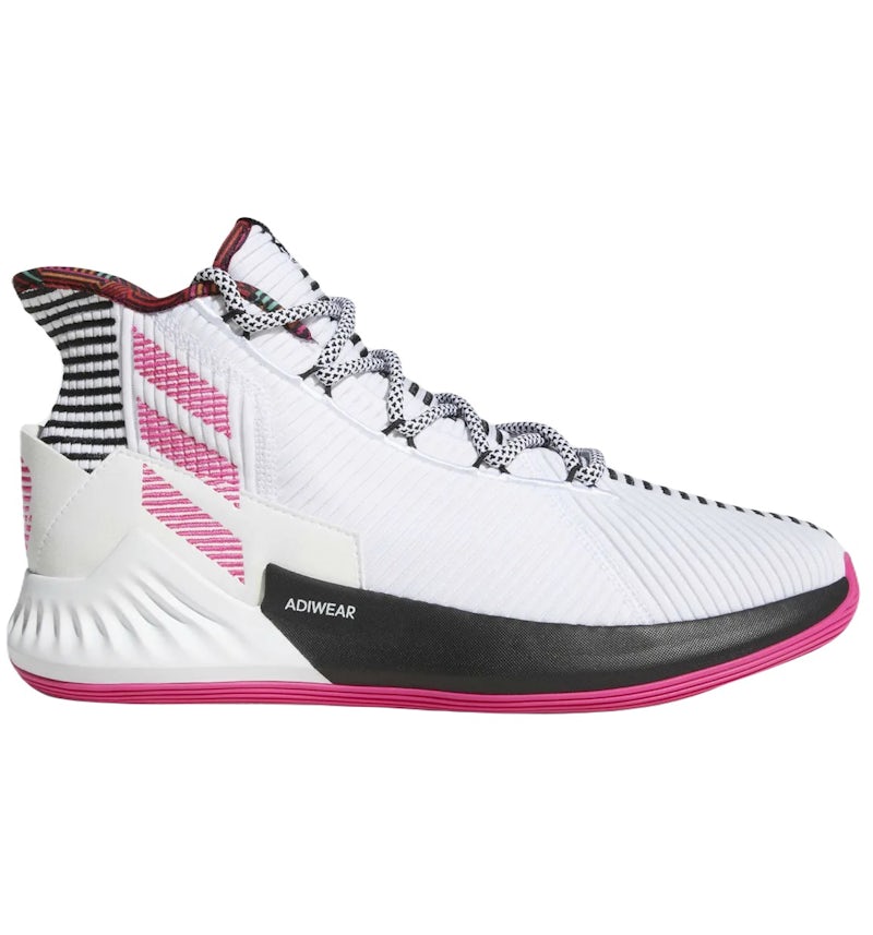 adidas D Rose White Black Pink Men's BB7658 US - Main Image
