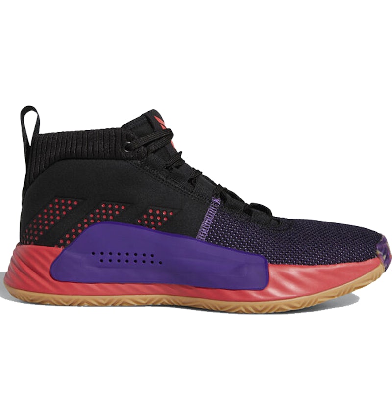 adidas Dame 5 Black Red Purple Men s BB9313 US