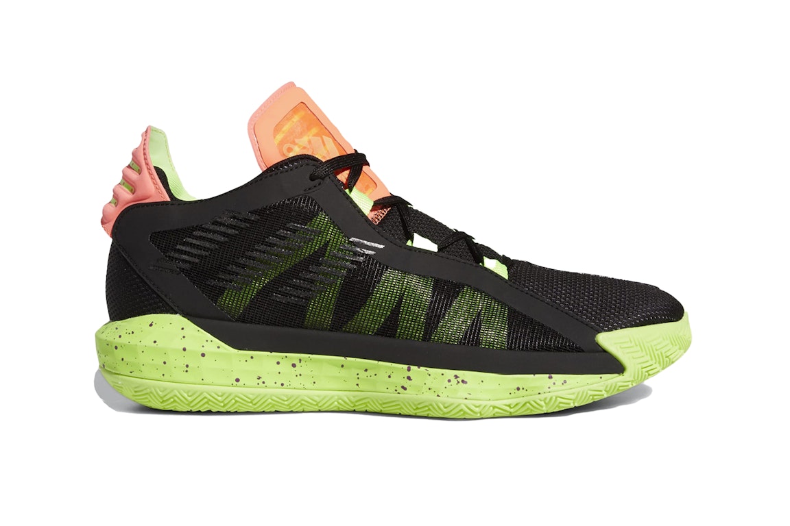 Pre-owned Adidas Originals Adidas Dame 6 Signal Green Coral In Signal Green/glory Purple/signal Coral