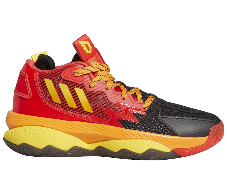 Pre-owned Adidas Originals Adidas Dame 8 Mr. Incredible (gs) In Red/team Yellow/impact Orange