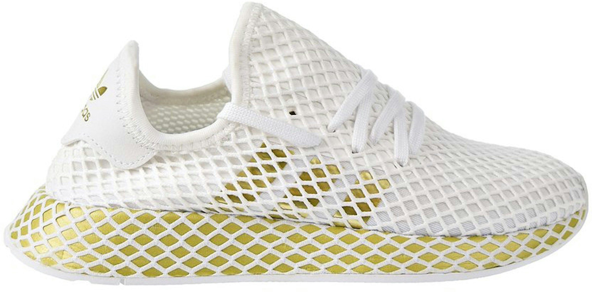 adidas Deerupt Runner White Gold Metallic (Women's) - - MX