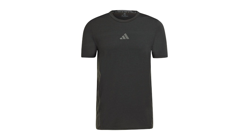 ☆adidas☆ 3S Pinstripe Tee Black adidas Club 3-Stripe Men's Tennis Tee Black