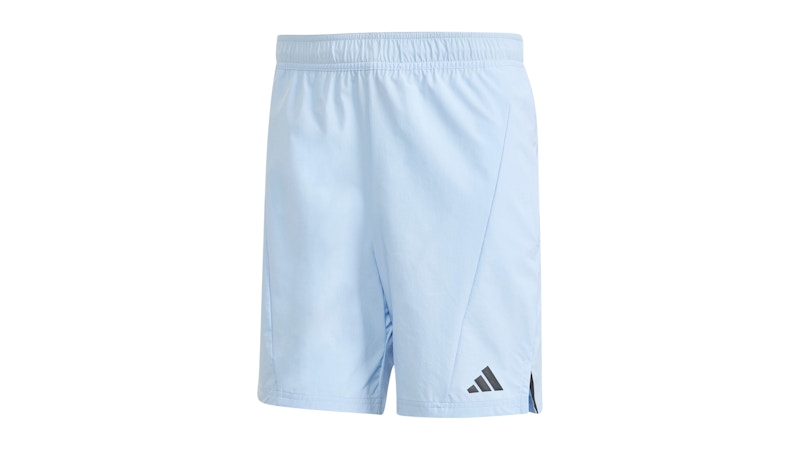 Pre-owned Adidas Originals Men's Adidas Designed For Workout Shorts In Glow Blue