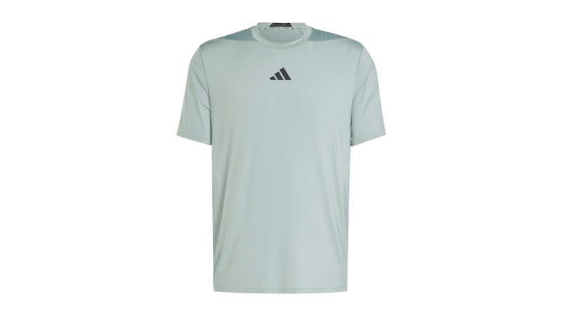 adidas Designed-For- Intensity T-Shirt Silver Green Men's