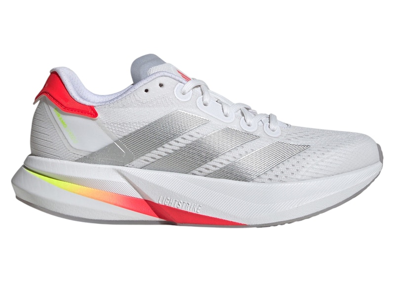 adidas Duramo Speed Cloud White Silver Metallic Lucid Red (Women's) - IF9392