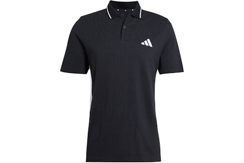 adidas Polo Piqué Rayas Essentials Blanco/Negro Hombre SS25 MX
