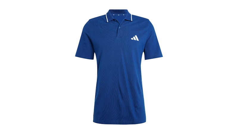 Pre-owned Adidas Originals Men's Adidas Essentials 3stripes Pique Polo Shirt In Dark Blue/white In Multi