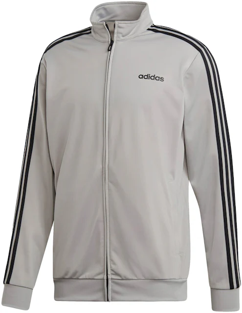 adidas Essentials 3-Stripes Tricot Track Jacket Solid Grey/Black