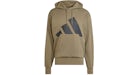adidas Essentials Big Logo French Terry Hoodie Olive Strata/Black
