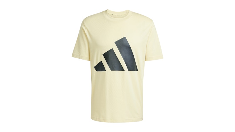adidas Essentials Big Logo Tee Powder Yellow Black