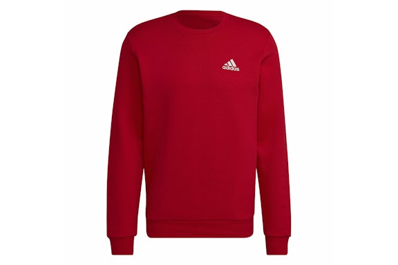 adidas Essentials Fleece Sweatshirt Scarlet/White