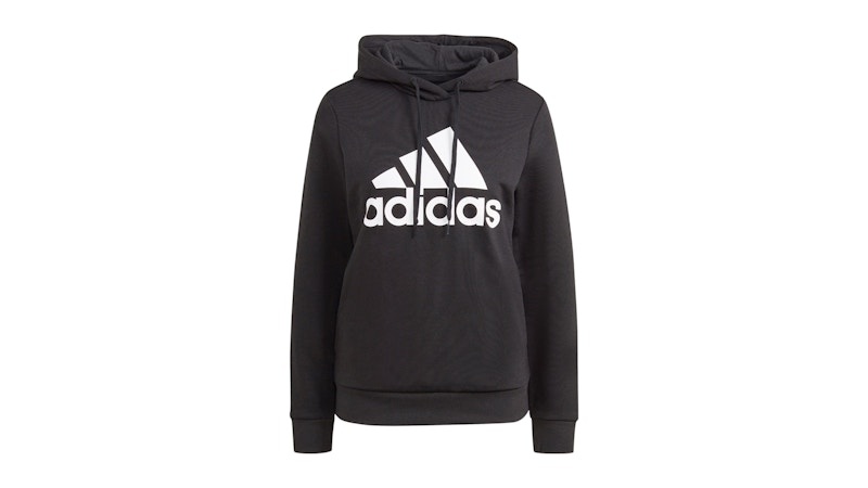 Pre-owned Adidas Originals Women's Adidas Essentials Logo Fleece Hoodie In Black/white In Multi