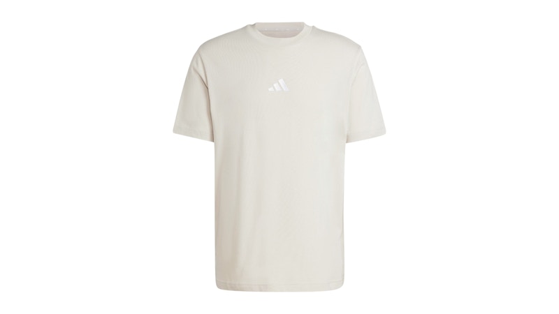Pre-owned Adidas Originals Men's Adidas Essentials Small Logo Single Jersey T-shirt In Wonder Alumina/white