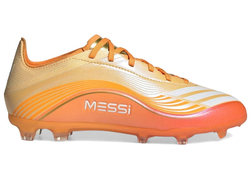 Adidas F50 Elite FG Messi Hora Dorada Pack (Kids) Sneakers in Ice Tangerine/Gold Metallic/Pure Tangerine