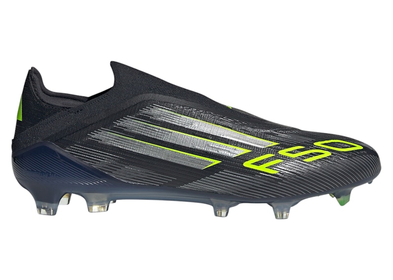 adidas F50 Elite Laceless FG Core Black Iron Metallic Lucid