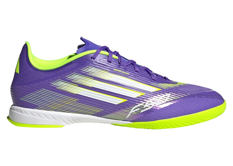 adidas F50 League Indoor Purple Rush Cloud White Lucid Lemon - JH7719