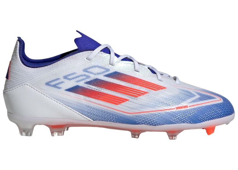 Pre-owned Adidas Originals F50 Pro Fg Sneakers In Cloud White/solar Red/lucid Blue