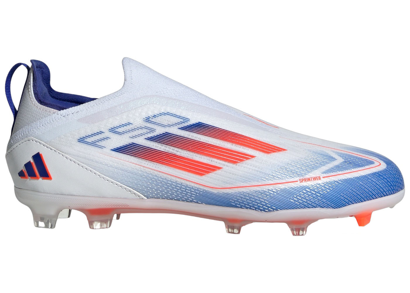 adidas F50 Pro Laceless FG Cloud White Solar Red Lucid Blue (GS 