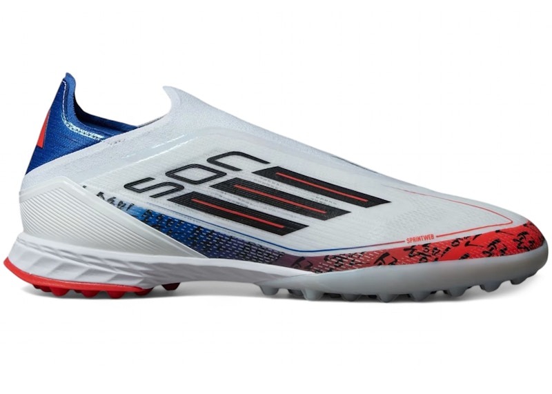 adidas F50 Pro Son Laceless Turf Cloud White Bright Red Blue - JR5892