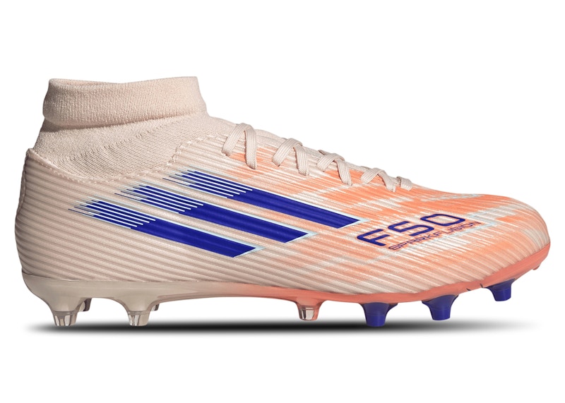 Pre-owned Adidas Originals F50 Sparkfusion League Midcut Fg/ag Coral Blaze Pack (women's) Sneakers In Bliss Orange/lucid Blue/b