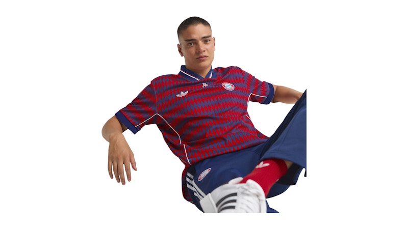 adidas FC Bayern Munich Lfstlr Jersey Red Dark Blue Men's - FW25 - US