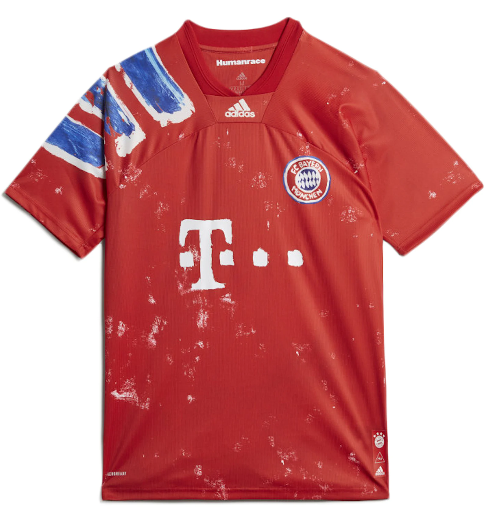 Human race top red white