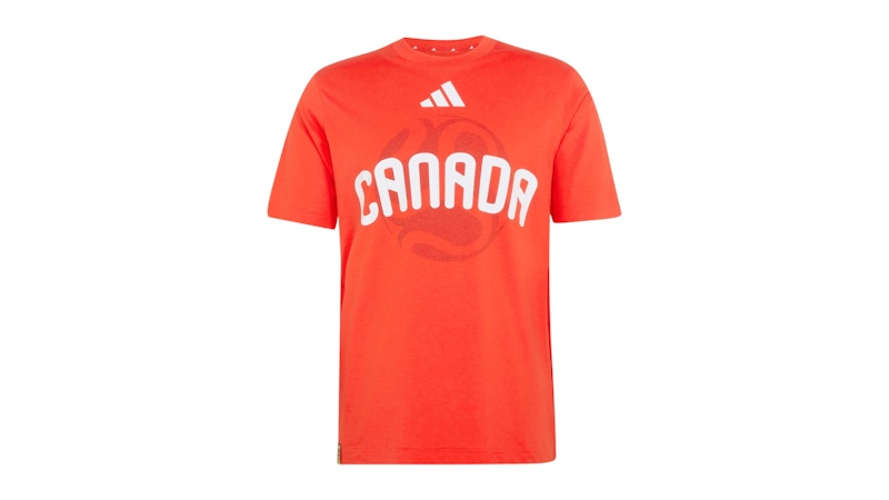 Men's Adidas FIFA World Cup 26 Canada T-Shirt in Active Red