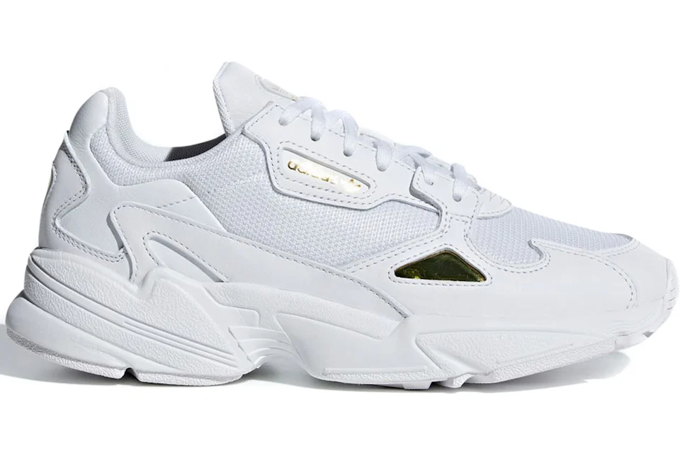 Adidas falcon top womens all white