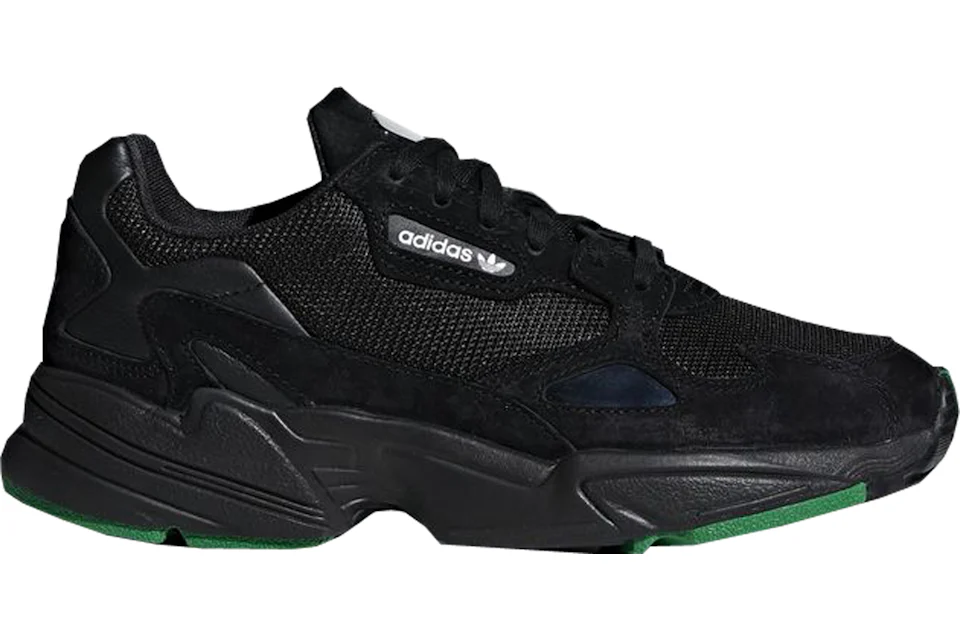 Adidas falcon black green sales