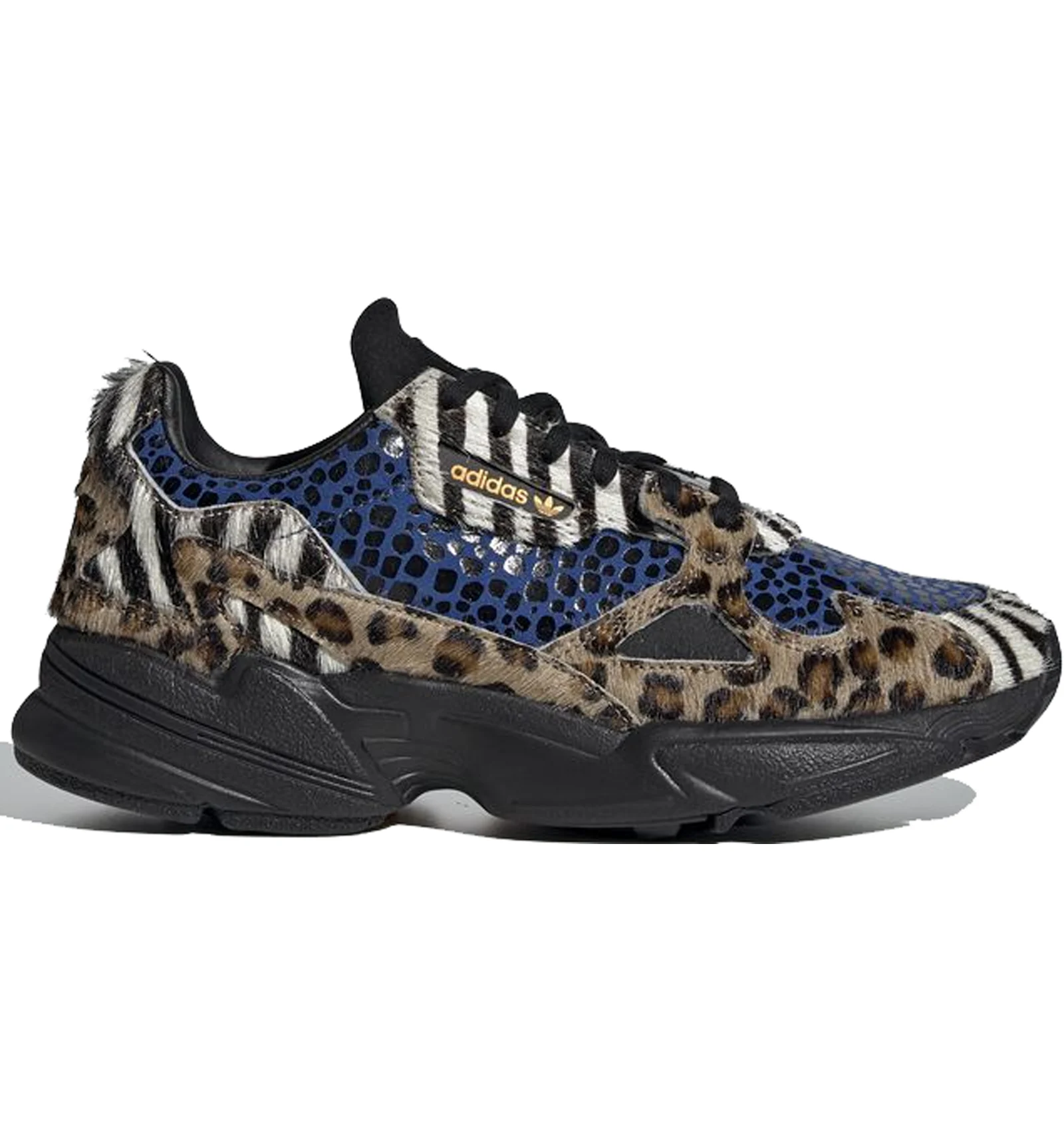 Adidas falcon 2025 animal print sneaker