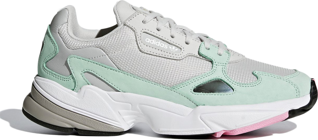 Adidas falcon trainers grey one hot sale easy green