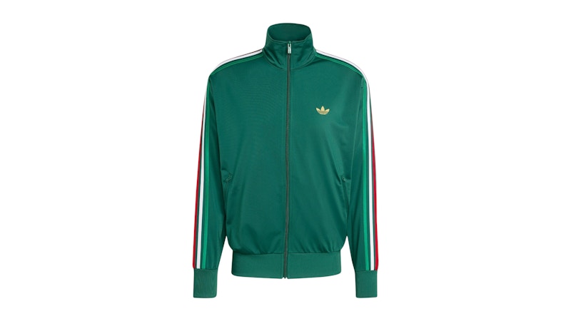 adidas Firebird Track Top Team Dark Green Bold Green White Men's