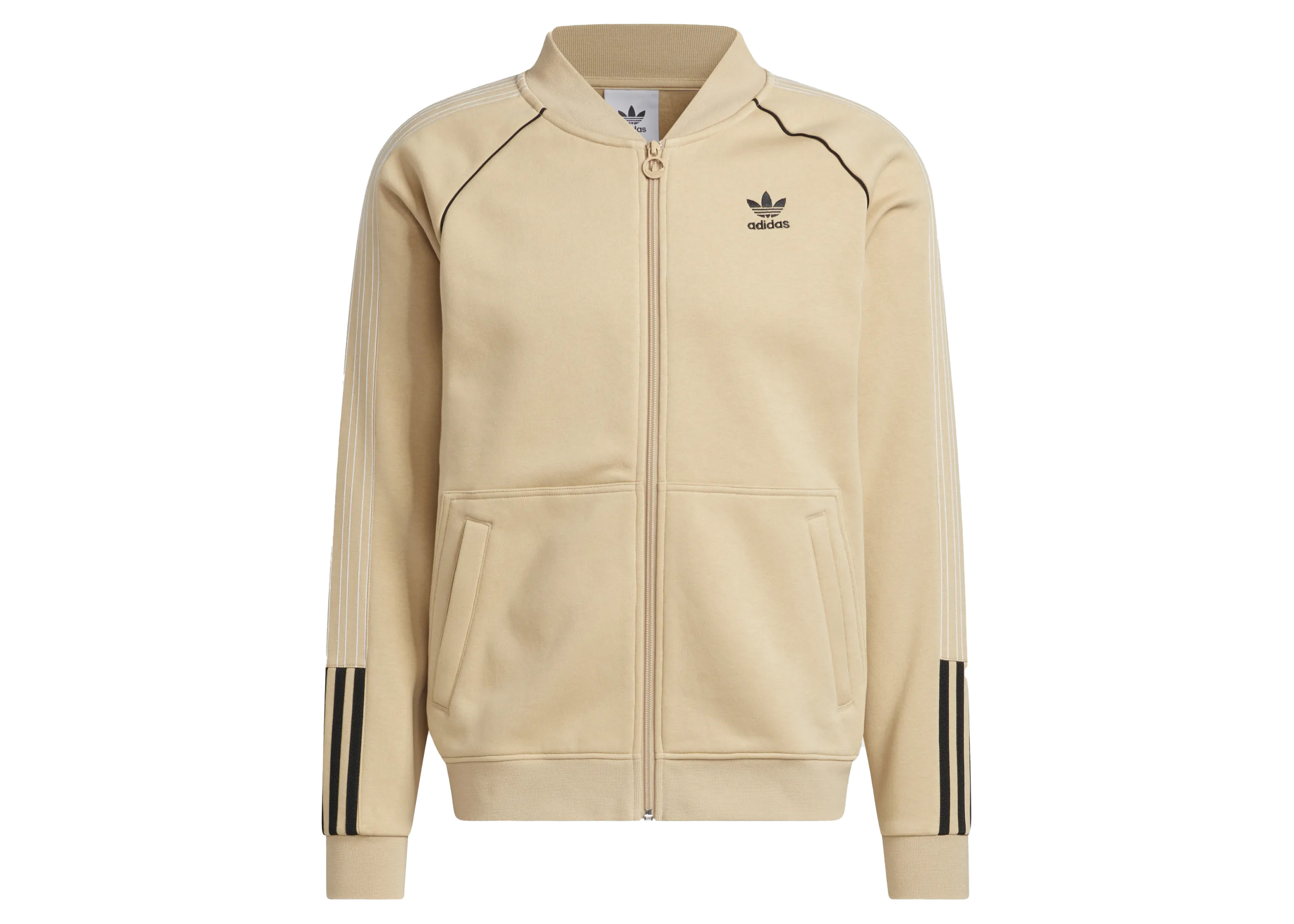 Adidas track jacket beige