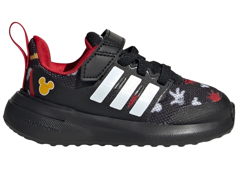 Pre-owned Adidas Originals Fortarun 2.0 Cloudfoam Disney Mickey Sneakers In Core Black/bold Gold/better Scarelet Red In Multi