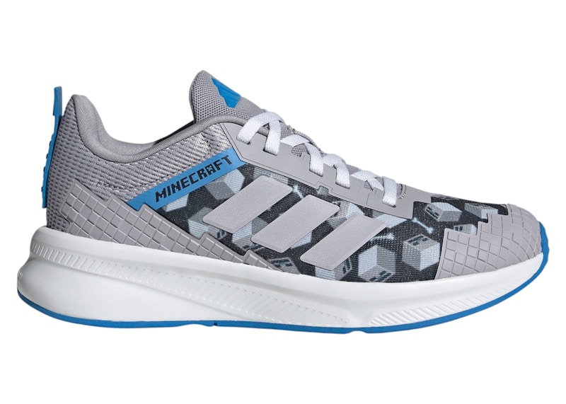 ADIDAS ORIGINALS Pre-owned Fortarun 4.0 Minecraft Grey Sneakers In Glory Grey/lucid Ray Blue